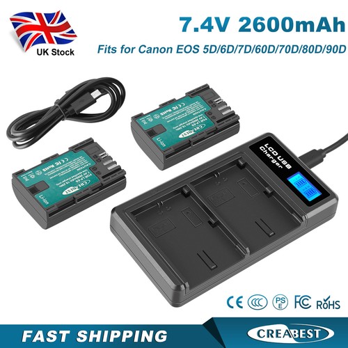 2pcs 2600mah lp e6n - 2pcs, lp-e6n
