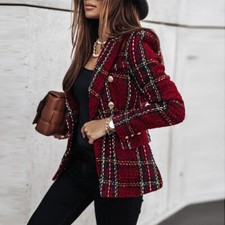 Womens Long Sleeve Plaid
