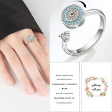 Anxiety Stress Relief Ring 925 Sterling Silver Womens Girls Jewellery Gifts UK