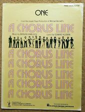 One - Hamlisch & Kleban: PVG 3 pgs 'Chorus Line' - 1975