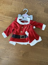 M&S 3pc Christmas Santa Outfit 3-6 Months NEW