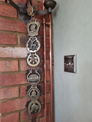 Vintage horse brasses assorted - horse,