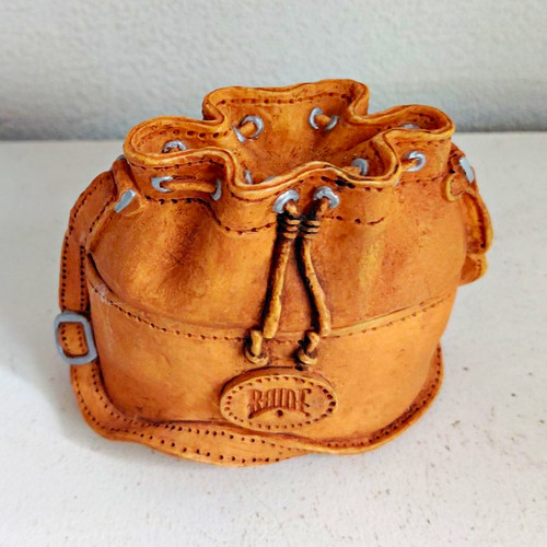 Ornament bag brown leather - ornament,