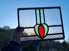 Old Antique piece of stained