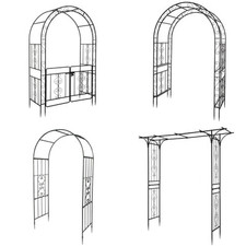 Metal/Wooden Garden Arch Gate Arbour Rose Pergola Archway Patio Climbing Plant