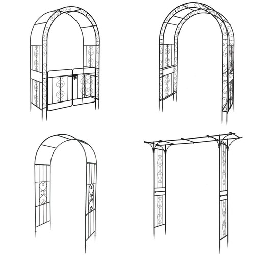 Metal wooden garden arch - metal/wooden,
