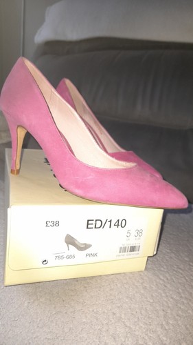 Ladies cerise heeled shoes - ladies,