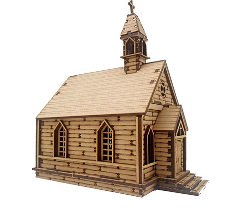 Wildwest 28mm model church - church, kit