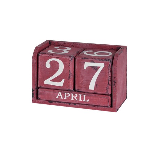 Red wooden perpetual - red,