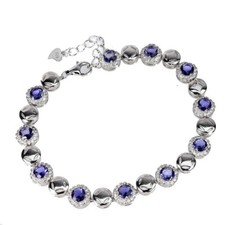 Silver Bracelet Iolite Natural