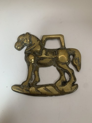 Vintage brass horse - brass, bridle