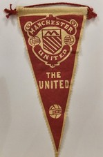 Rare Vintage MANCHESTER UNITED Pennant, poss 1960's/1970's