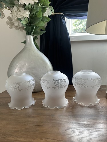 Vintage set frosted glass - of,