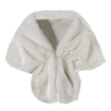 Windproof faux fur shawl - faux,