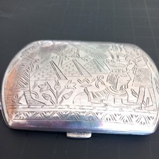 Silver Cigarette Case Egyptian