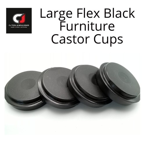 Castor cups large black - cups,