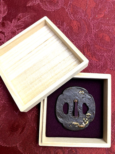 Japanese paulownia tsuba - japanese,