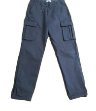  Bershka Cargo/Combat  Pants -Dark Grey - Size M (approx 10)- Adjustable bottoms