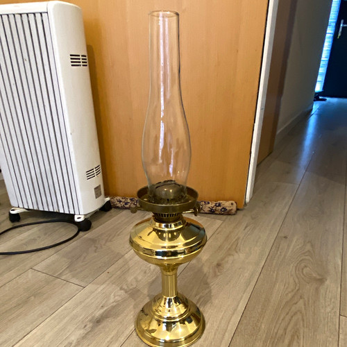 Brass glass hurricane - brass,