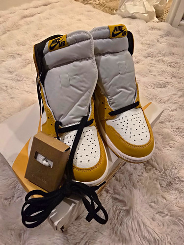 Nike air jordan yellow white - jordan,