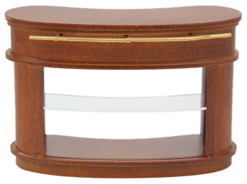 Dolls house walnut kidney - walnut,
