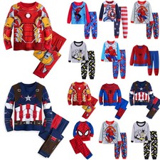 Kids Baby Boys SpiderMan Avengers Super Hero Pyjamas Nightwear Clothes PJs Set
