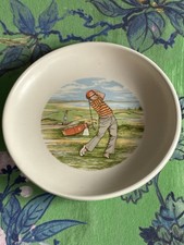 Fontmell Potteries Vintage Golf Plate. Diameter 12cms. Perfect Condition