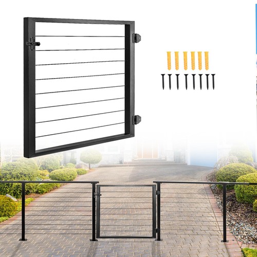 Cable railing gate for wood - gate,