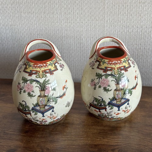 Art nouveau pair vases - art,