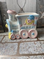 Vintage Ceramic pram Japan very beautiful multicolour newbourne baby Cute 