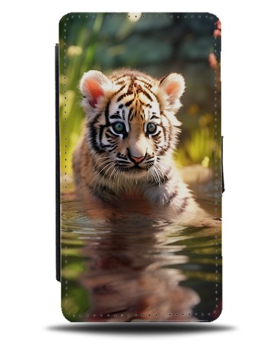 Tiger cub flip wallet case - tiger,