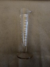 Vintage  Tay - Cop Clear Glass Measuring vase with measure / markings on glass  