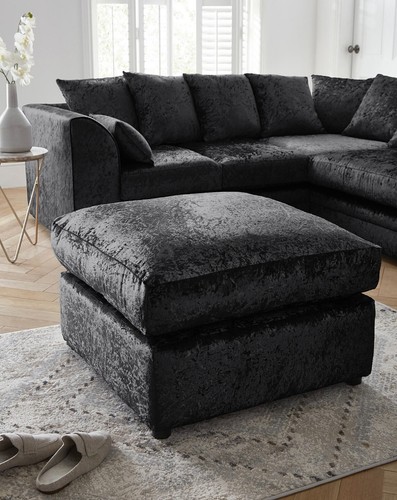 Footstool crushed velvet - footstool,