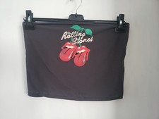 Ladies grey strapless top size L Rolling Stones Primark