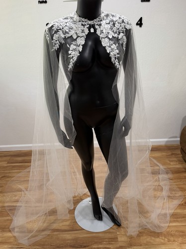 Cathedral bridal cape veil - bridal,