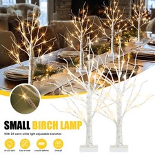 2pcs White Tree With Lights