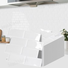 60X Blue 3D Mosaic Tile Bricks for Bathroom Kitchen Stick on Wall Tile Sticker