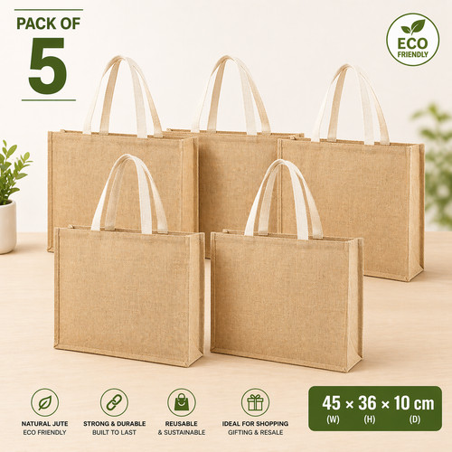 Natural medium jute bags - natural,