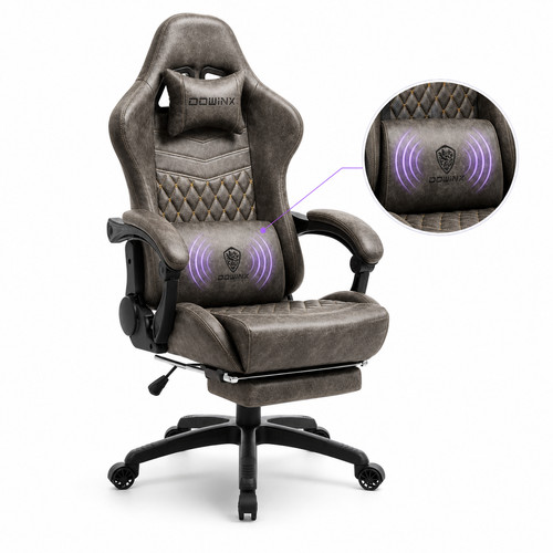 Chair gaming office - pu, leather