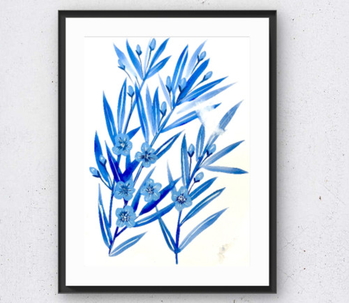 Original blue botanical - original,