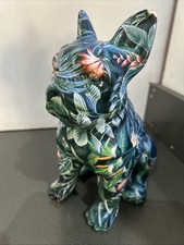 French Bulldog Floral Figurine