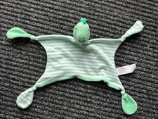 Jojo Maman Bebe Green Dinosaur Comforter Soother Blankie Blanket Soft Toy gc