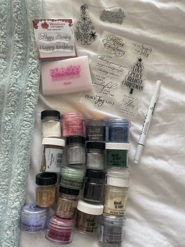 Embossing powders and stamps - embossing,