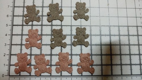 15pcs suede teddy bear - teddy, motif