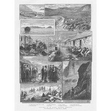ST KILDA Western Hebrides Scenes with the Inhabitants - Antique Print 1889
