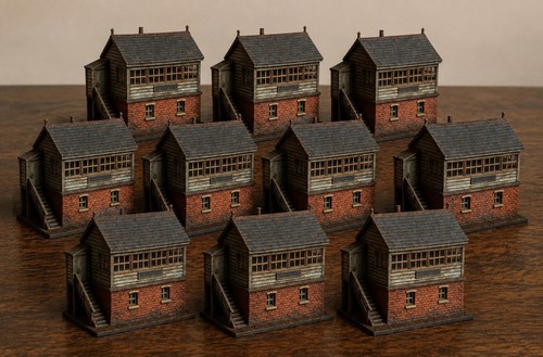 10x signal box - box, (oo-gauge)