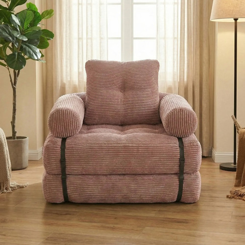 Foldable corduroy lazy sofa - lazy,