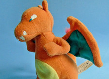 A vintage 5" 1990s Pokemon Hasbro bean bag plush CHARIZARD figure. Made in China