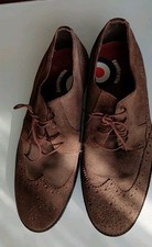 Lambretta M-82 Men's Storm Brown Lace Up Leather Brogue Shoes Size UK 9 EU 43