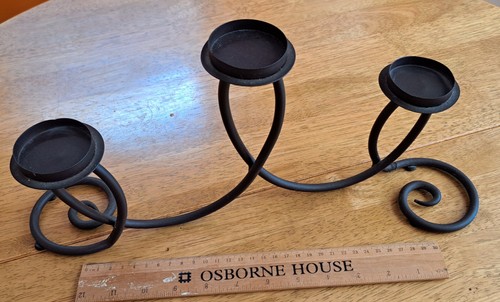 Wrought iron candle holder - iron,